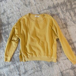 Frame Denim Yellow Crewneck Pullover